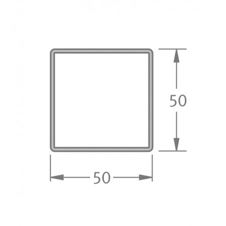 Gewindestopfen für Vierkantrohr 50 x 50 x 1.5 mmGewindeeinsatz für Schraube M14